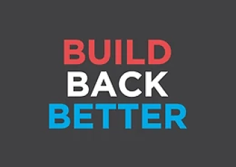 “建立更好”的单词以红色，白色和蓝色（信用：Shutterock）