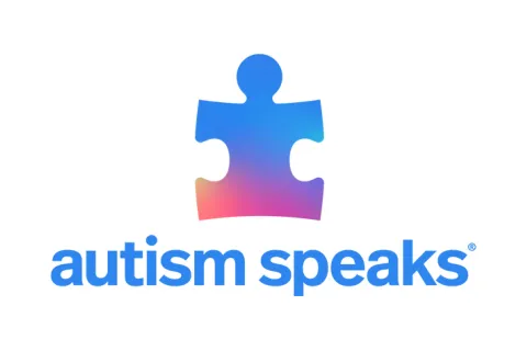 自闭症的图像会说徽新利luck娱乐在线标，并带有五颜六色的拼图