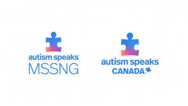 新利luck娱乐在线自闭症讲话和自闭症讲加拿大标志，无论是多彩色的拼图件。